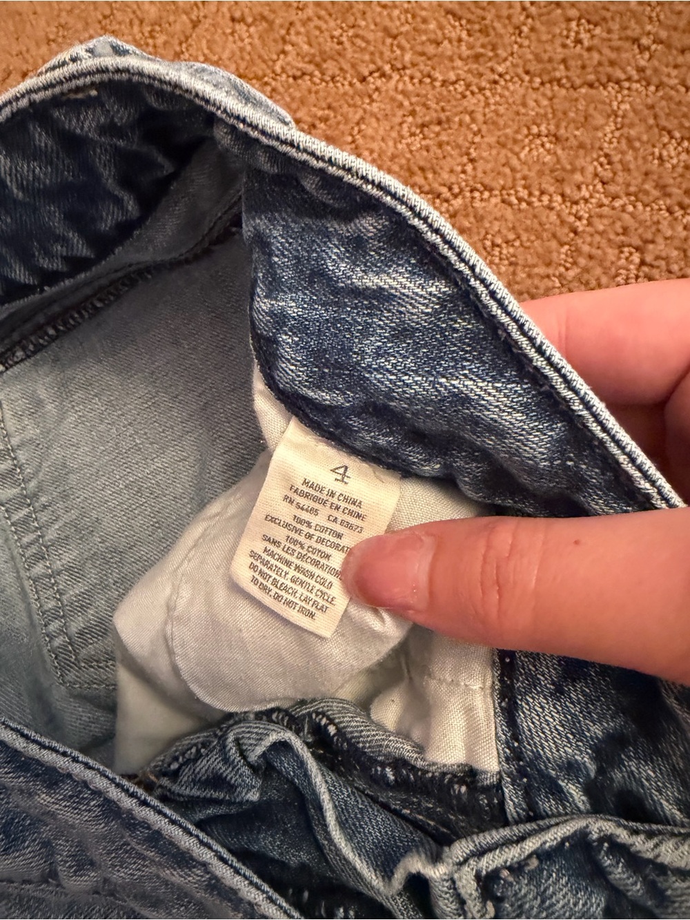 American Eagle Light Wash Star Pocket Low Rise Micro Mini Shorts Size 4 - Picture 6 of 7